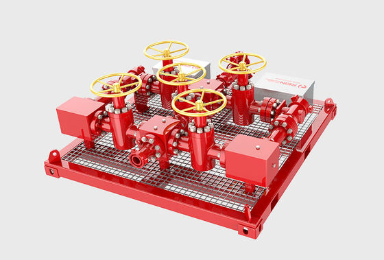 API 16C 3000psi Oilfield Wellhead Choke And Kill Manifold met kleppen